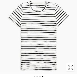 2× NWT J Crew Factory Striped Fine-Rib Tee